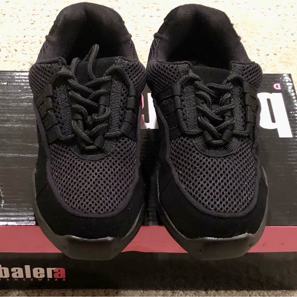 NEW Balera Black Dance Jazz Hip Hop Sneakers Shoes Girls Boys Youth Ladies - Picture 2 of 3